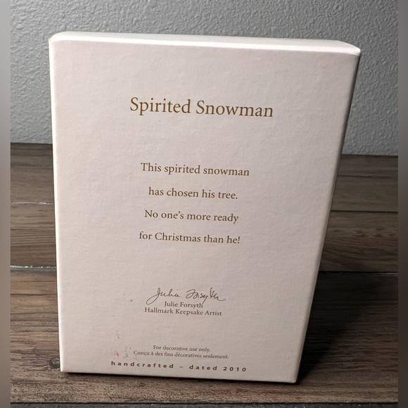 Hallmark Keepsake 2010 Christmas Ornament “Sprited Snowman with tree & Red Scarf - Picture 9 of 9